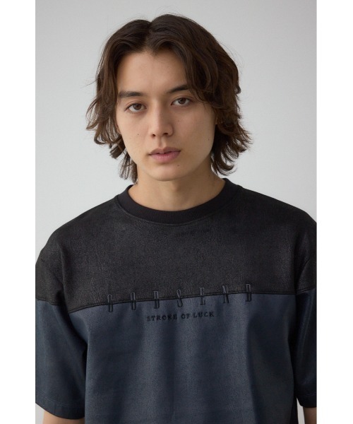 AZUL by moussy（アズールバイマウジー）の「フェイクスウェードパネル切替トップス（Tシャツ/カットソー・メンズ・ブラウン系その他/グレー系その他/ブルー系その他3・MEDIUM/LARGE）」の22枚目の写真