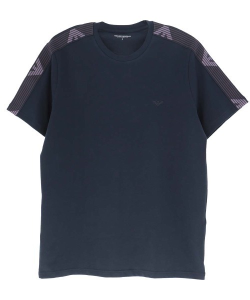 EMPORIO ARMANI(エンポリオアルマーニ)の「EMPORIO ARMANI TEXTURED LOGOBAND CREW NECK T-SHIRT 半袖Tシャツ EUサイズ 54007737(ルームウェア/パジャマ・メンズ・ネイビー/ホワイト/ブラック・L/M)」の3枚目の写真