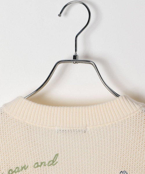 BAYFLOW（ベイフロー）の「落書きニットカーディガン（ニット/セーター・レディース・ネイビー/オフホワイト・FREE）」の20枚目の写真