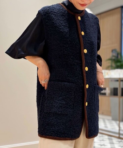 MACPHEE（マカフィー）の「コットンラッセル Vカラージレ（ベスト