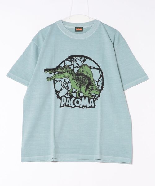 B.I.D.(ビーアイディー)の「《PaCoMa/パコマ》Spino saurus TEE (ADULT)(Tシャツ/カットソー・メンズ・ライトグレー/スミクロ/オフホワイト/サックスブルー・LARGE)」の4枚目の写真