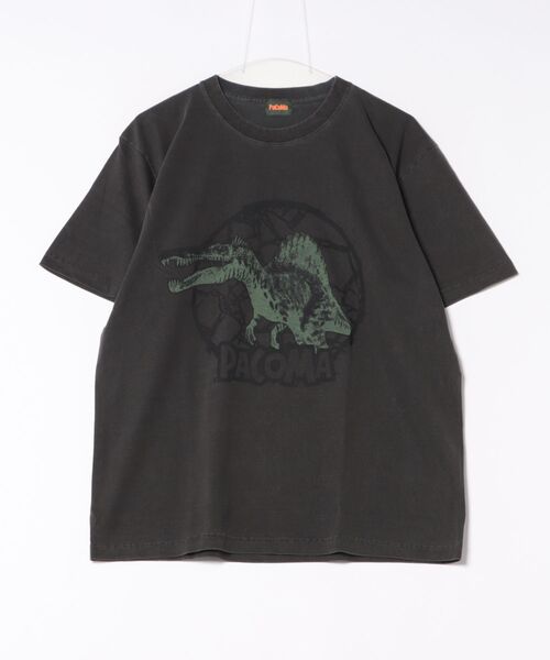 B.I.D.(ビーアイディー)の「《PaCoMa/パコマ》Spino saurus TEE (ADULT)(Tシャツ/カットソー・メンズ・ライトグレー/スミクロ/オフホワイト/サックスブルー・LARGE)」の1枚目の写真