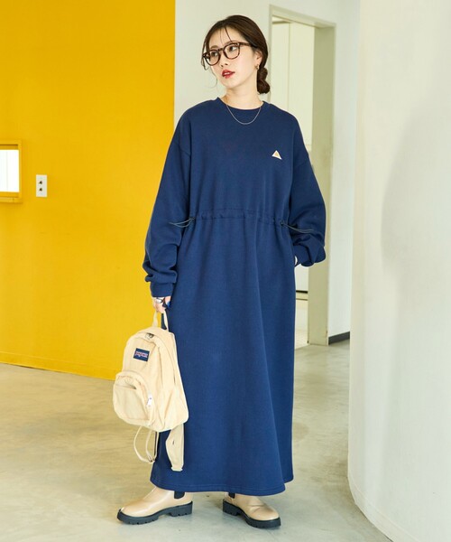 O*☆様 フリークスストア　限定展開 ケルティ 別注 ウエスト ドローコード ワ KELTY/別注 裏起毛 ウエスト ドローコード ワンピース【限定展開