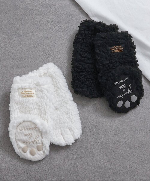 apres les cours（アプレレクール）の「ボアブーティ（ベビーシューズ/ベビーソックス・キッズ・アイボリー/ブラック・12）」の7枚目の写真
