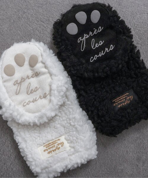 apres les cours（アプレレクール）の「ボアブーティ（ベビーシューズ/ベビーソックス・キッズ・アイボリー/ブラック・12）」の8枚目の写真