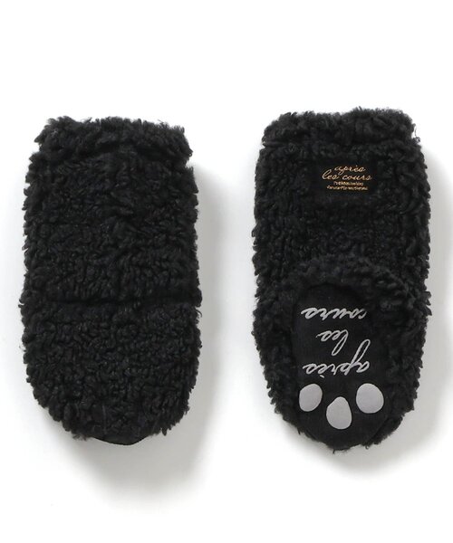 apres les cours（アプレレクール）の「ボアブーティ（ベビーシューズ/ベビーソックス・キッズ・アイボリー/ブラック・12）」の3枚目の写真