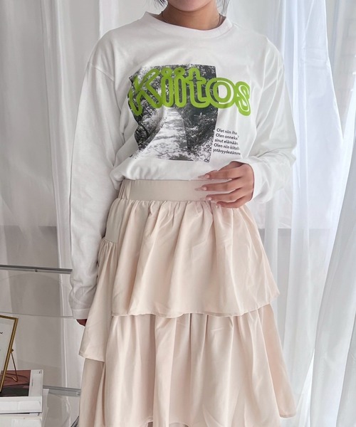 cuorequal(クオレコール)の「カラーロゴ×モノクロフォトロンT/長袖Tシャツ(Tシャツ/カットソー・レディース・B/A/C・MEDIUM)」の1枚目の写真