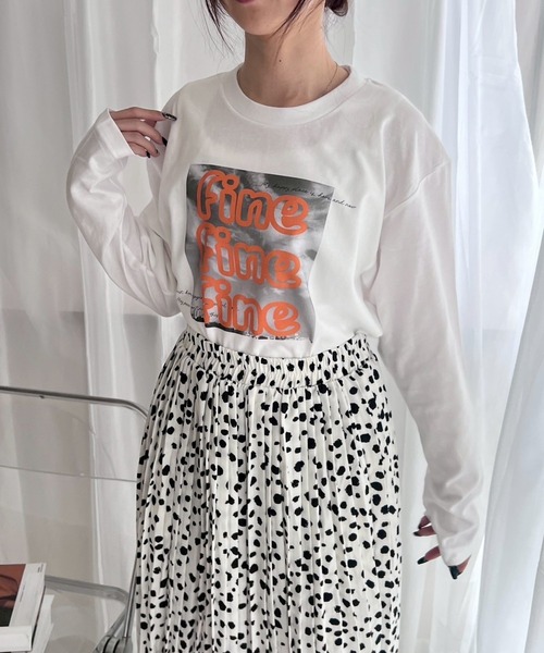 cuorequal(クオレコール)の「カラーロゴ×モノクロフォトロンT/長袖Tシャツ(Tシャツ/カットソー・レディース・B/A/C・MEDIUM)」の2枚目の写真