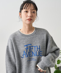 【オシャレ☆FREAK'S STORE】グレー　セーター　サイズM FREAK'S STORE セーター ニット 限定展開 Relax Fit リラックス