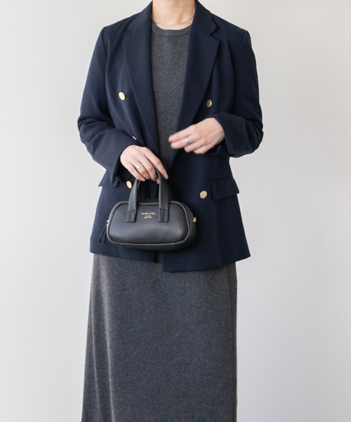 CHRISTIAN VILLA（クリスチャンヴィラ）の「【CHRISTIAN VILLA】シュリンクレザーミニハンドバッグ(Q56519)（ハンドバッグ・レディース・ダークブラウン/ブラック・ALL）」の13枚目の写真