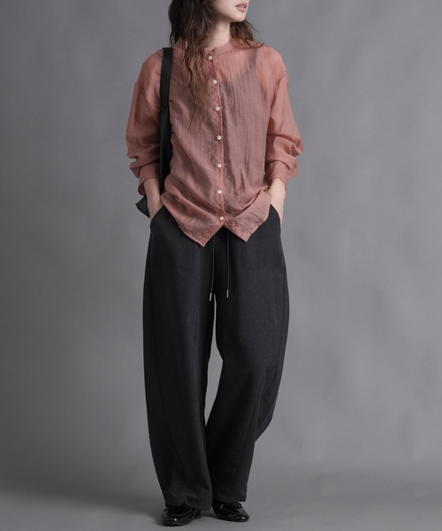 laurea(ラウレア)の「ピーチワッシャーベイカーバレルレッグパンツ(カーゴパンツ・レディース・ダークグレー/ベージュ/ブラウン/ブラック・M)」の1枚目の写真