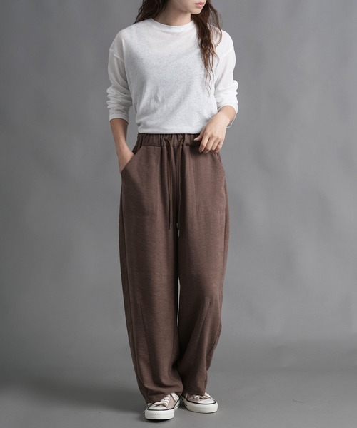 laurea(ラウレア)の「ピーチワッシャーベイカーバレルレッグパンツ(カーゴパンツ・レディース・ダークグレー/ベージュ/ブラウン/ブラック・M)」の13枚目の写真