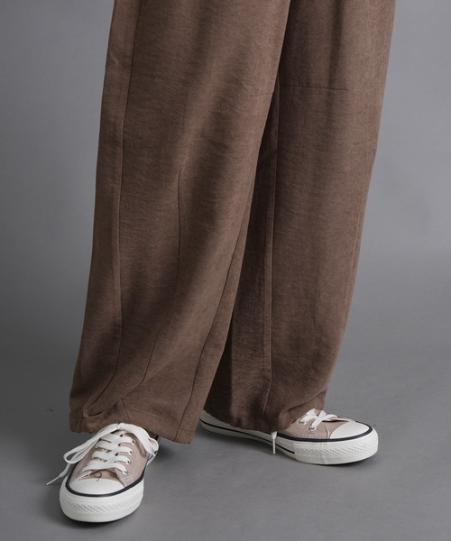 laurea(ラウレア)の「ピーチワッシャーベイカーバレルレッグパンツ(カーゴパンツ・レディース・ダークグレー/ベージュ/ブラウン/ブラック・M)」の8枚目の写真