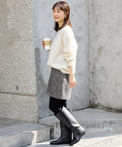 SLOBE IENA(スローブイエナ)の「ツイードミニスカート(スカート・レディース・ブラウン・38/36)」の21枚目の写真