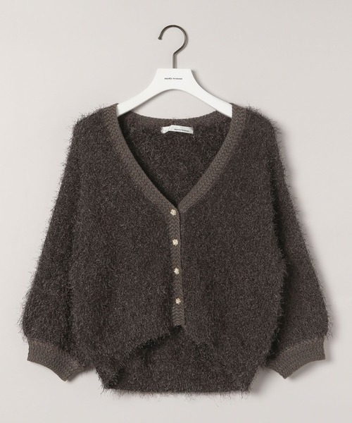 mysty woman(ミスティウーマン)の「フラッフィーカーディガン 577044(カーディガン/ボレロ・レディース・アイボリー/ブラウン/グレイッシュベージュ・FREE)」の11枚目の写真