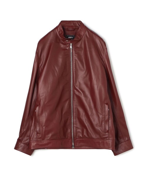 EMMETI（エンメティ）の「【別注】 EMMETI ラムレザー シングルライダースブルゾン（ブルゾン・メンズ・ブラック/レッド系その他/ベージュ・S/M）」の3枚目の写真