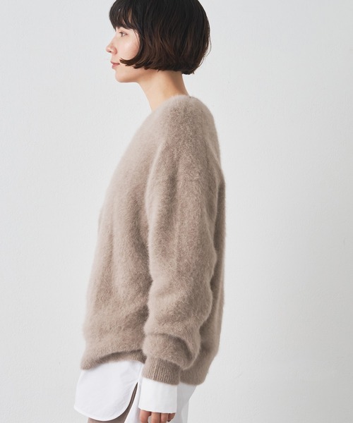 Whim Gazette（ウィムガゼット）の「ファークループルオーバー（ニット/セーター・レディース・ベージュ/レッド/ブラウン/ピンク/スカイブルー/オフホワイト/グレー・FREE）」の10枚目の写真