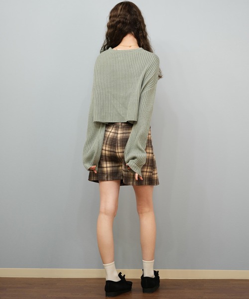 ROXY(ロキシー)の「ROXY/ロキシー VENTURE キュロットスカート チェック柄 RSK254005(スカート・レディース・ブラウン/ベージュ/ブラック・M)」の12枚目の写真