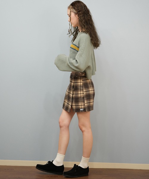 ROXY(ロキシー)の「ROXY/ロキシー VENTURE キュロットスカート チェック柄 RSK254005(スカート・レディース・ブラウン/ベージュ/ブラック・M)」の13枚目の写真