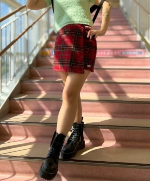 ROXY(ロキシー)の「ROXY/ロキシー VENTURE キュロットスカート チェック柄 RSK254005(スカート・レディース・ブラウン/ベージュ/ブラック・M)」の19枚目の写真