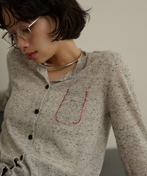 LAULEN | color nap knit cardigan /クルーネックカラーネップニットカーディガン(カーディガン/ボレロ)