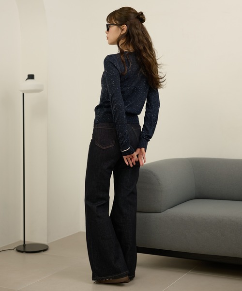 LAULEN（ローレン）の「color nap knit cardigan /クルーネックカラーネップニットカーディガン（カーディガン/ボレロ・レディース・ライトグレー/グレー/ネイビー・FREE）」の17枚目の写真