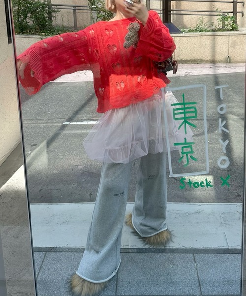 Alley Tokyo(アリートーキョー)の「【リバイバル】ハートダメージニット(ニット/セーター・レディース・レッド/オフホワイト・FREE)」の13枚目の写真