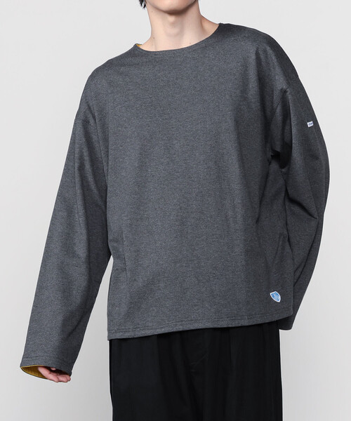 ORCIVAL（オーシバル）の「ORCIVAL | コットン天竺 ボートネックプルオーバー MEN（Tシャツ/カットソー・メンズ・グレー系その他/グレー系その他2・4/5）」の2枚目の写真