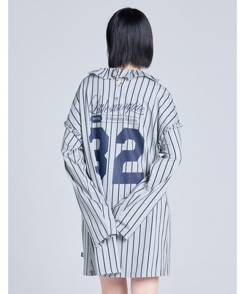 Little sunny bite(リトルサニーバイト)の「【Little Sunny Bite】baseball dress(ワンピース・レディース・グレー/ネイビー/ピンク・MEDIUM/SMALL)」の5枚目の写真