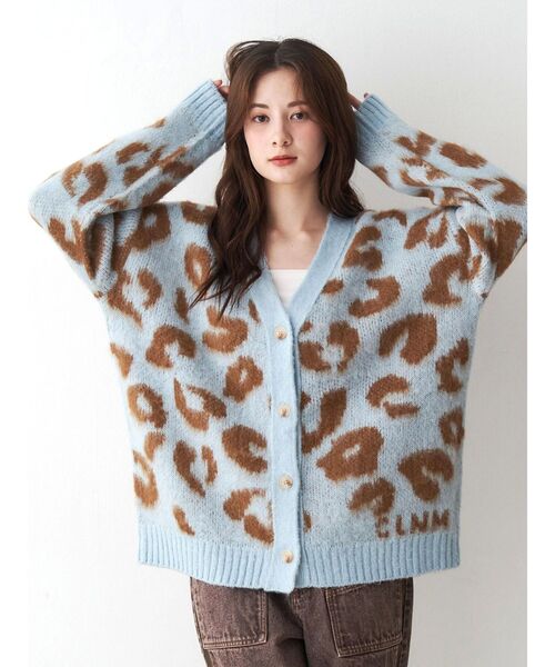 セール】レオパードヘアリーカーディガン（ニット/セーター