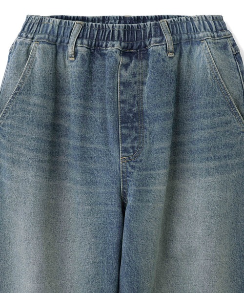 X-girl（エックスガール）の「BARREL FIT EASY DENIM PANTS（デニムパンツ・レディース・ブラック/インディゴブルー・S/M）」の5枚目の写真