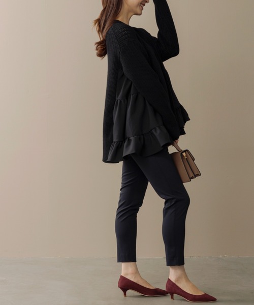 SONO/ソーノ】サイドティアードチュニックニットプルオーバー（ニット