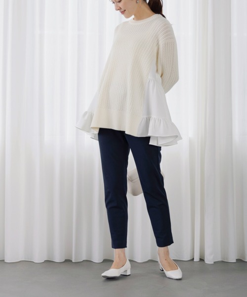 SONO/ソーノ】サイドティアードチュニックニットプルオーバー（ニット