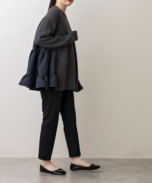 SONO/ソーノ】サイドティアードチュニックニットプルオーバー（ニット