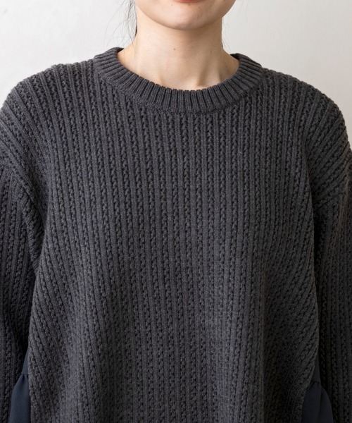 SONO/ソーノ】サイドティアードチュニックニットプルオーバー（ニット