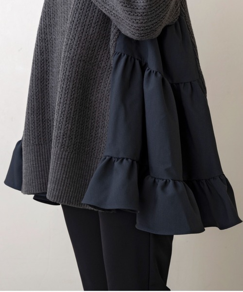 SONO/ソーノ】サイドティアードチュニックニットプルオーバー（ニット