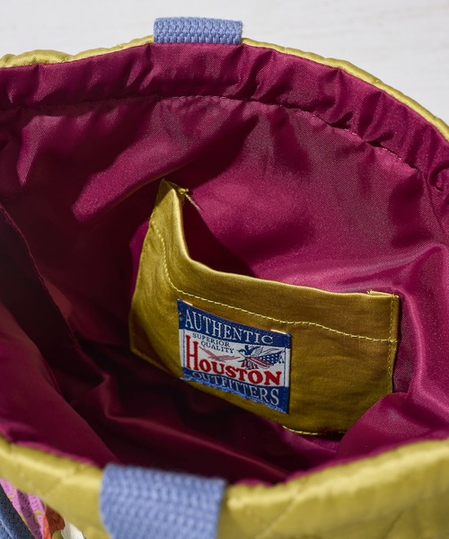 HOUSTON(ヒューストン)の「【HOUSTON / ヒューストン】QUILTING SATIN BAG / キルティングサテン巾着バッグ(ショルダーバッグ・レディース・グリーン/イエロー/ピンク・FREE)」の11枚目の写真