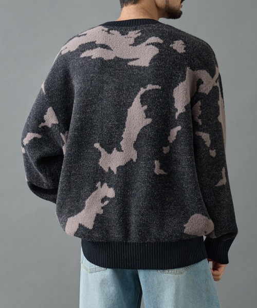 COLONY 2139（コロニートゥーワンスリーナイン）の「マップエンボスジャガードニット（ニット/セーター・メンズ・グレー/ブラック/ネイビー・MEDIUM/LARGE）」の6枚目の写真
