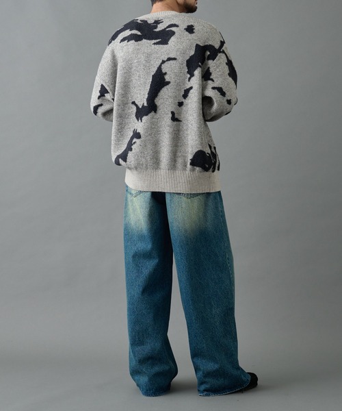 COLONY 2139（コロニートゥーワンスリーナイン）の「マップエンボスジャガードニット（ニット/セーター・メンズ・グレー/ブラック/ネイビー・MEDIUM/LARGE）」の22枚目の写真