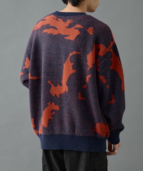 COLONY 2139（コロニートゥーワンスリーナイン）の「マップエンボスジャガードニット（ニット/セーター・メンズ・グレー/ブラック/ネイビー・MEDIUM/LARGE）」の14枚目の写真