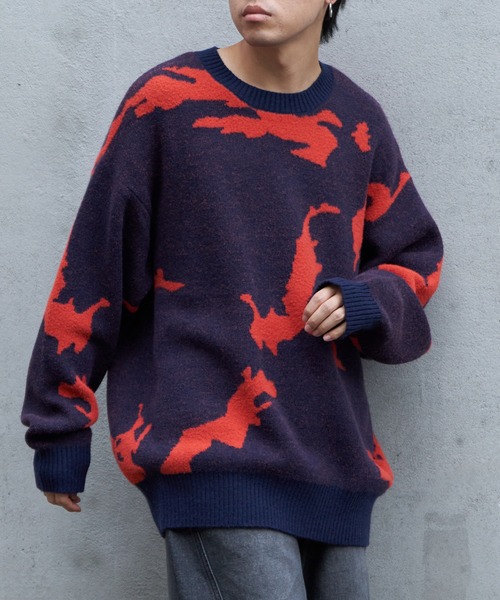 セール】マップエンボスジャガードニット（ニット/セーター）｜COLONY