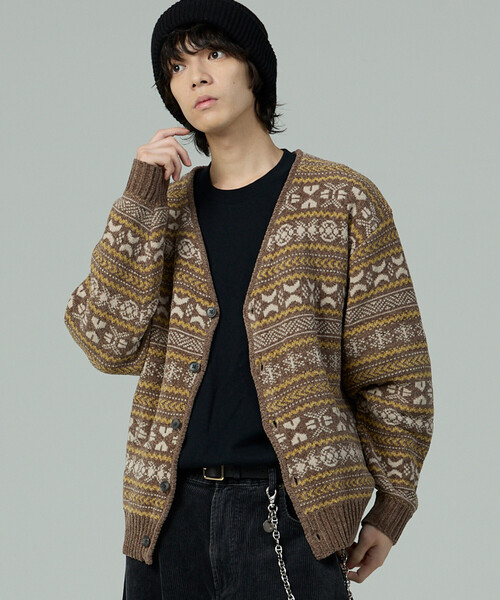 セール】FREAK'S STORE/フリークスストア 総柄 フェアアイル モール糸