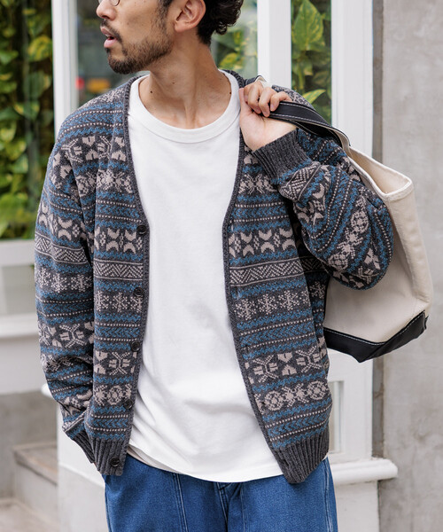 セール】FREAK'S STORE/フリークスストア 総柄 フェアアイル モール糸