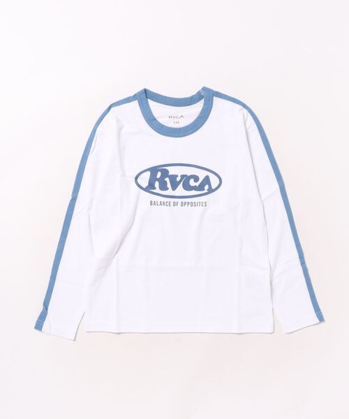 RVCA(ルーカ)の「RVCA/ルーカ CLASSIC BABY FIT LS TEE キッズ 長袖Tシャツ BF046-080(Tシャツ/カットソー・キッズ・ホワイト/ブラック・130cm/140cm/150cm)」の7枚目の写真