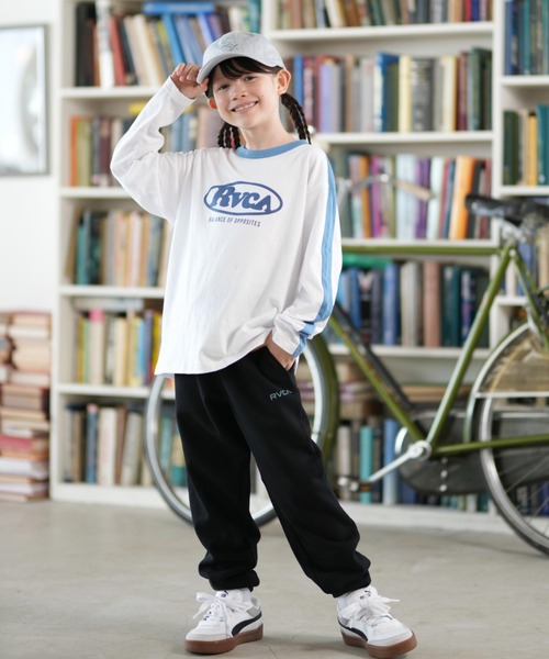 RVCA(ルーカ)の「RVCA/ルーカ CLASSIC BABY FIT LS TEE キッズ 長袖Tシャツ BF046-080(Tシャツ/カットソー・キッズ・ホワイト/ブラック・130cm/140cm/150cm)」の5枚目の写真