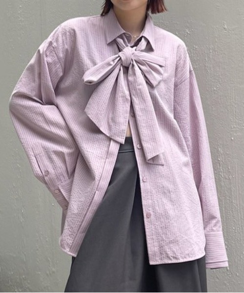 UND UNEVENNESS TIE BLOUSE（シャツ/ブラウス）｜Ameri（アメリ）の