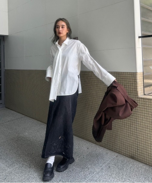 UND UNEVENNESS TIE BLOUSE（シャツ/ブラウス）｜Ameri（アメリ）の