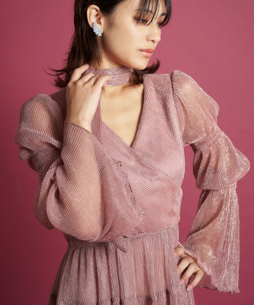 lame pleats dress（ドレス）｜My shawty（マイシャウティー）の