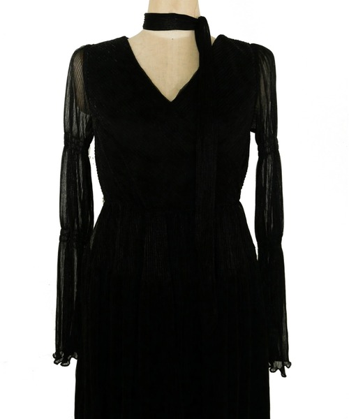 My shawty(マイシャウティー)の「lame pleats dress(ドレス・レディース・ブラック/スモークピンク/シャンパン・SMALL/MEDIUM)」の20枚目の写真