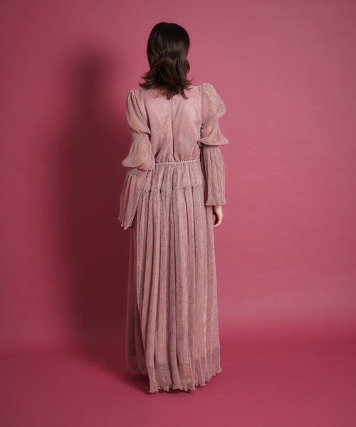 My shawty(マイシャウティー)の「lame pleats dress(ドレス・レディース・ブラック/スモークピンク/シャンパン・SMALL/MEDIUM)」の10枚目の写真